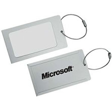 Higher end metal luggage tag. This aluminum luggage tag is for your better clients